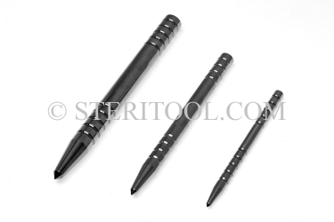 #10240 - SET: 3 pc Stainless Steel Center Punch 1/8" ~ 1/4". punch, punches, stainless steel, fabrication